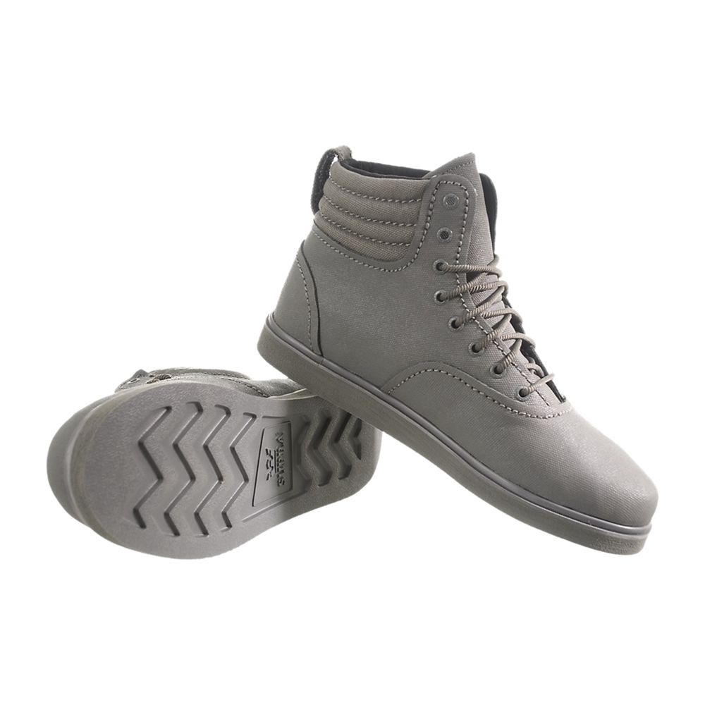 Baskets Montantes Supra Henry Grise Grey/Waxed Canvas Homme | ASH-43687162